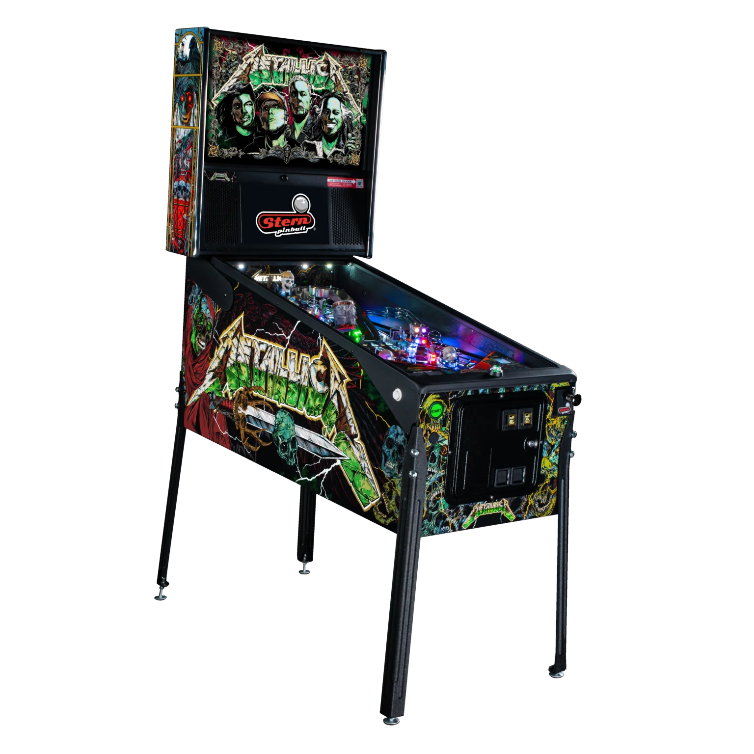 Buy Metallica Remastered Premium pinball machine online, Metallica Remastered Premium Pinball Machine, Metallica Premium pinball machine for sale, Stern Metallica Remastered pinball, Metallica pinball machine, Stern Premium pinball machine, Buy pinball machines online, pinball machines for sale, buy pinball machine, new pinball machines, home arcade machine, arcade games for sale, premium pinball machine, commercial pinball machine, licensed pinball machine, collectible pinball machine, rock band pinball machine, Stern arcade machine, arcade game machine, pinball machine retailer
